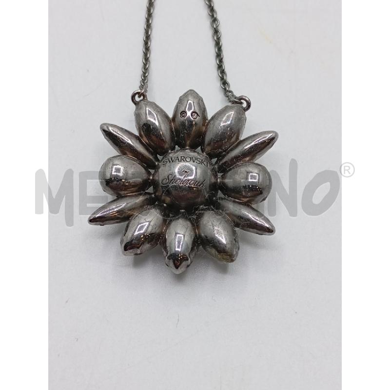 COLLANA SWAROVSKY FIORE STRASS GR NE  | Mercatino dell'Usato Roma viale tirreno 2