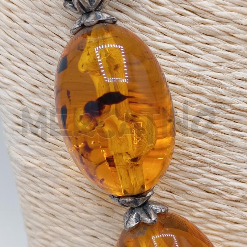 COLLANA + BRACCIALE SFERE IRREGOLARI ARANCIATE SFUM MA  | Mercatino dell'Usato Roma viale tirreno 4