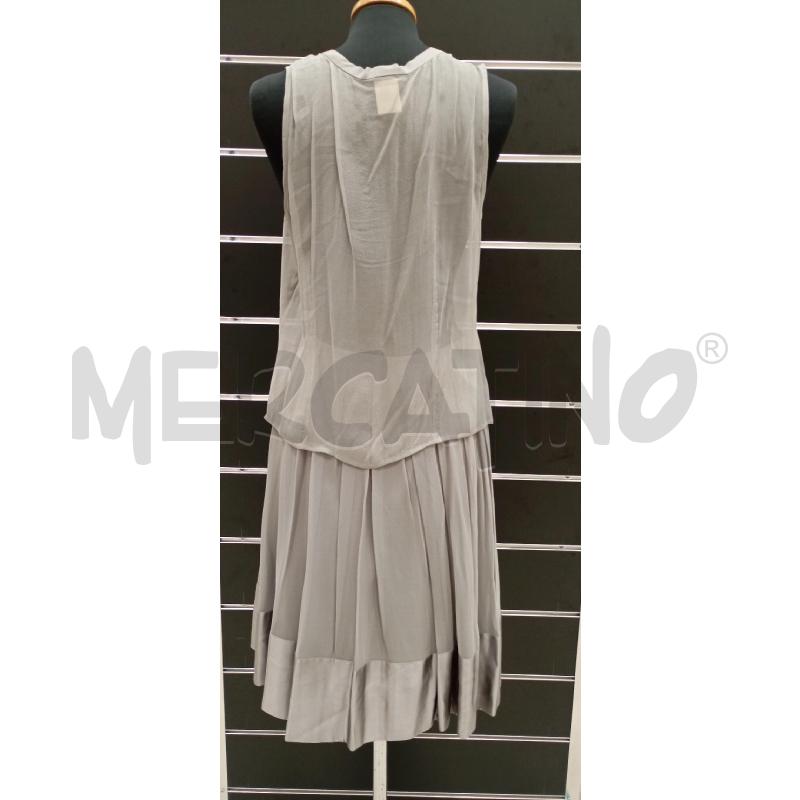 COMPLETO + GONNA RENATO NUCCI GRIGIO SETA  | Mercatino dell'Usato Roma viale tirreno 4