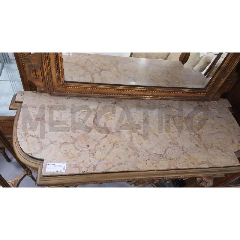 CONSOLLE DORATA C/SPECCHIERA RILIEVO DIPINTO A MANO | Mercatino dell'Usato Roma viale tirreno 4