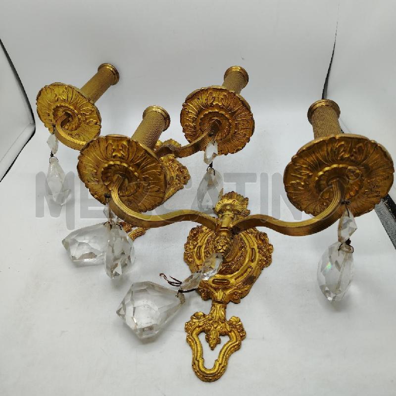 COPPIA APPLIQUE OTT PENDENTI CRISTALLO | Mercatino dell'Usato Roma viale tirreno 3
