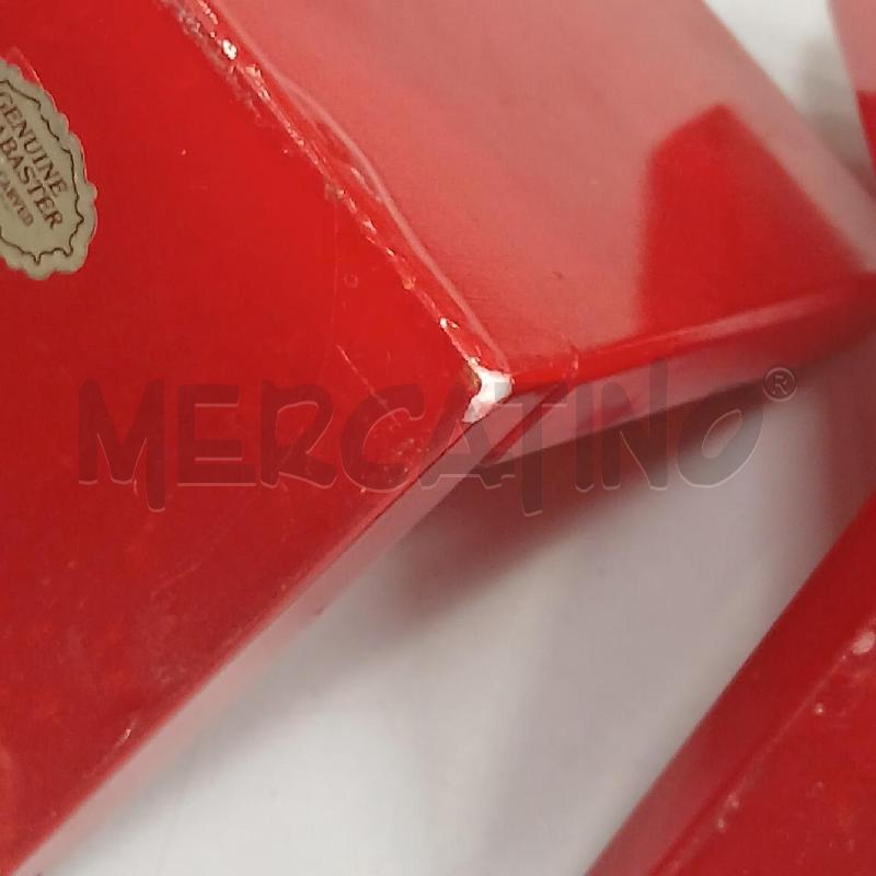 COPPIA FERMALIBRI ALABASTRO ROSSO | Mercatino dell'Usato Roma viale tirreno 4