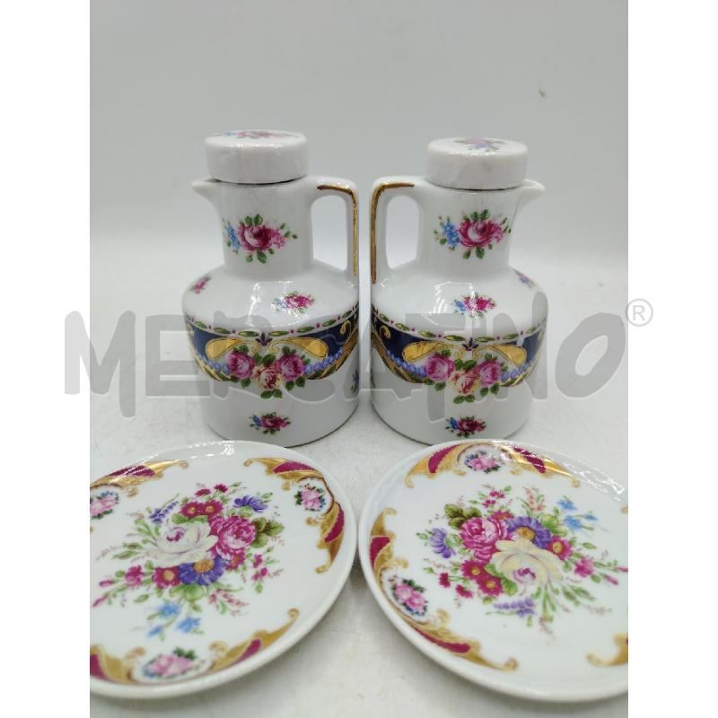 COPPIA OLIO ACETO TIP LIMOGES FIORI ROSA DEC | Mercatino dell'Usato Roma viale tirreno 3