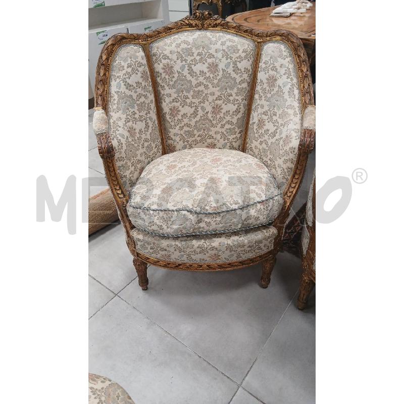 COPPIA POLTRONCINE DORATE | Mercatino dell'Usato Roma viale tirreno 1