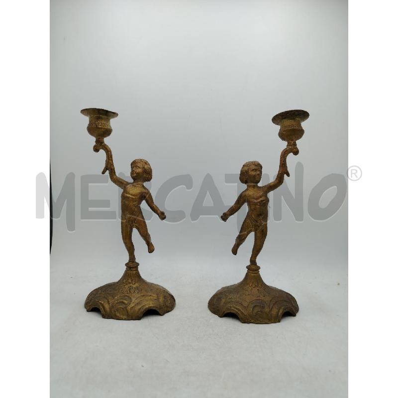 COPPIA PUTTI PORTACANDELA OTT | Mercatino dell'Usato Roma viale tirreno 1