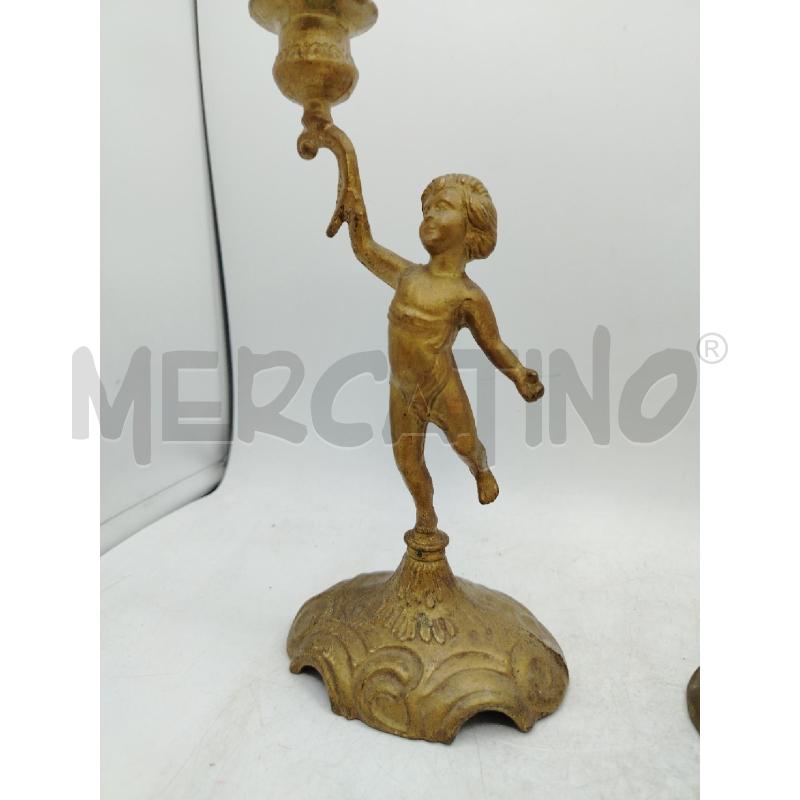 COPPIA PUTTI PORTACANDELA OTT | Mercatino dell'Usato Roma viale tirreno 3