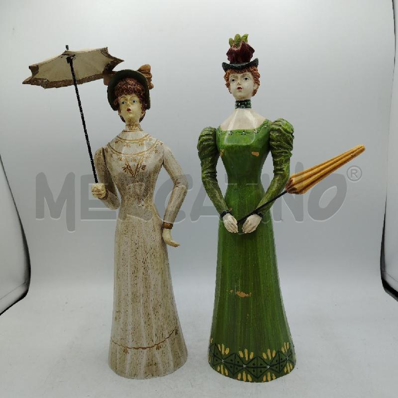 COPPIA STATUINE LEGNO NOBILDONNE | Mercatino dell'Usato Roma viale tirreno 1