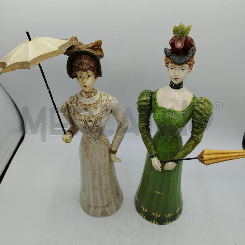 COPPIA STATUINE LEGNO NOBILDONNE | Mercatino dell'Usato Roma viale tirreno 2