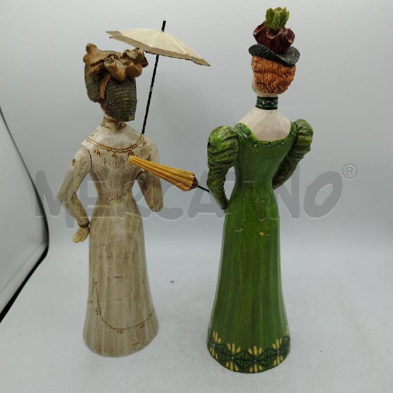 COPPIA STATUINE LEGNO NOBILDONNE | Mercatino dell'Usato Roma viale tirreno 3