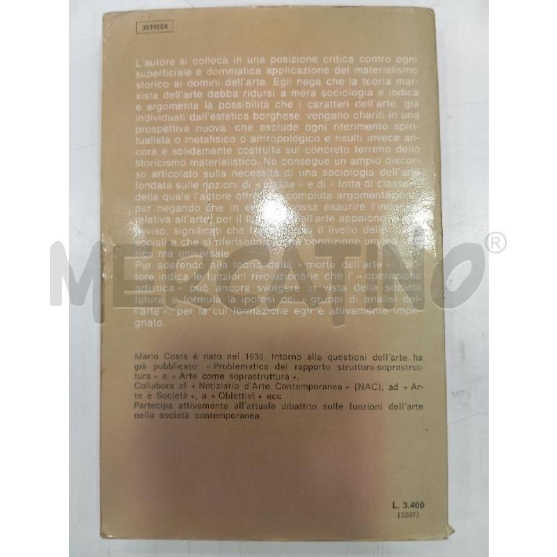 COSTA TEORIA E SOCIOLOGIA DELL'ARTE | Mercatino dell'Usato Roma viale tirreno 2