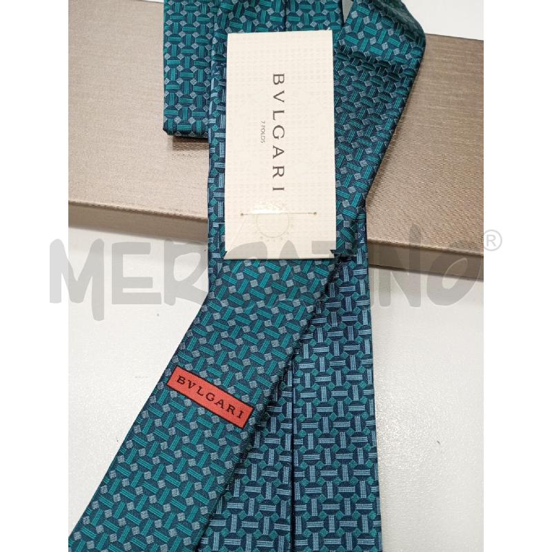 CRAVATTA BULGARI BLU/CEL + SCATOLA  | Mercatino dell'Usato Roma viale tirreno 4