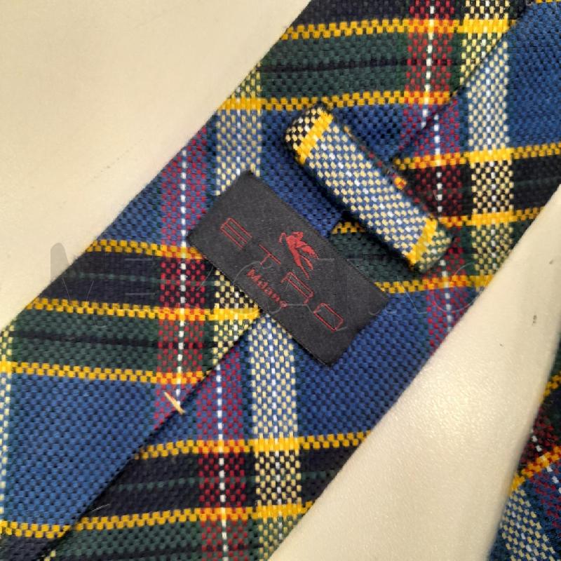 CRAVATTA ETRO TARTAN BL GI VE RSS BI | Mercatino dell'Usato Roma viale tirreno 2