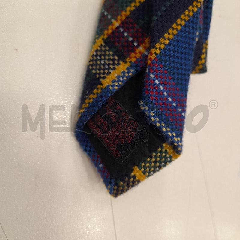 CRAVATTA ETRO TARTAN BL GI VE RSS BI | Mercatino dell'Usato Roma viale tirreno 4