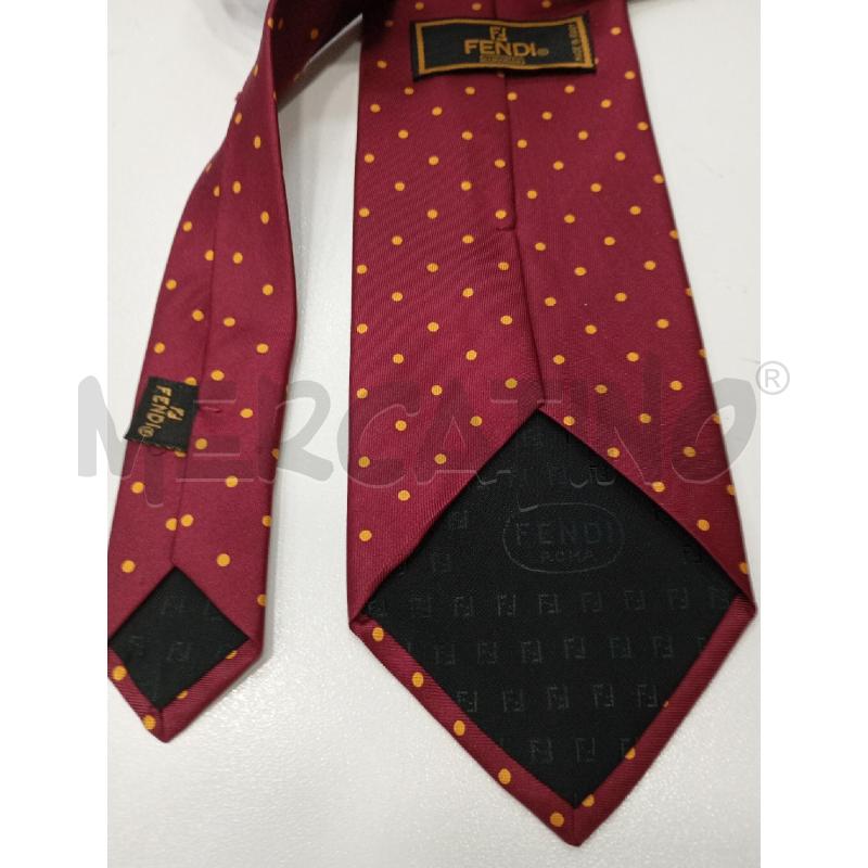 CRAVATTA FENDI BORDEAUX POIS GI | Mercatino dell'Usato Roma viale tirreno 3