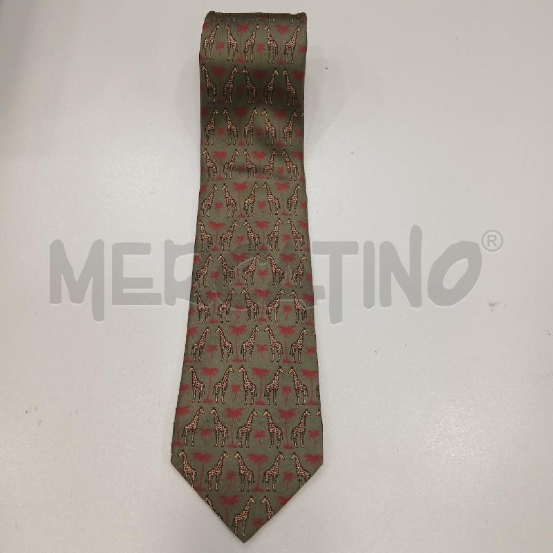 CRAVATTA HERMES VERDE MOTIVO GIRAFFE | Mercatino dell'Usato Roma viale tirreno 1