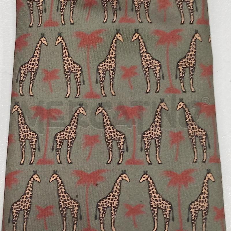 CRAVATTA HERMES VERDE MOTIVO GIRAFFE | Mercatino dell'Usato Roma viale tirreno 2