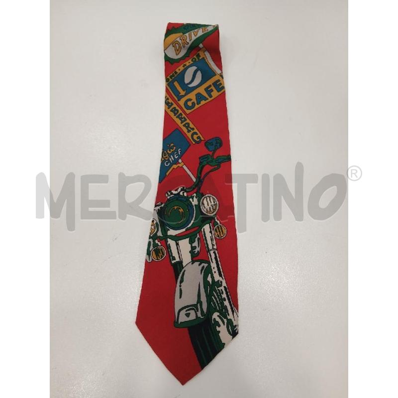 CRAVATTA ICEBERG ROSSO STAMPA MULTICOLOR | Mercatino dell'Usato Roma viale tirreno 1