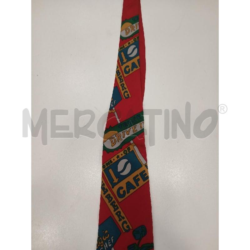 CRAVATTA ICEBERG ROSSO STAMPA MULTICOLOR | Mercatino dell'Usato Roma viale tirreno 2