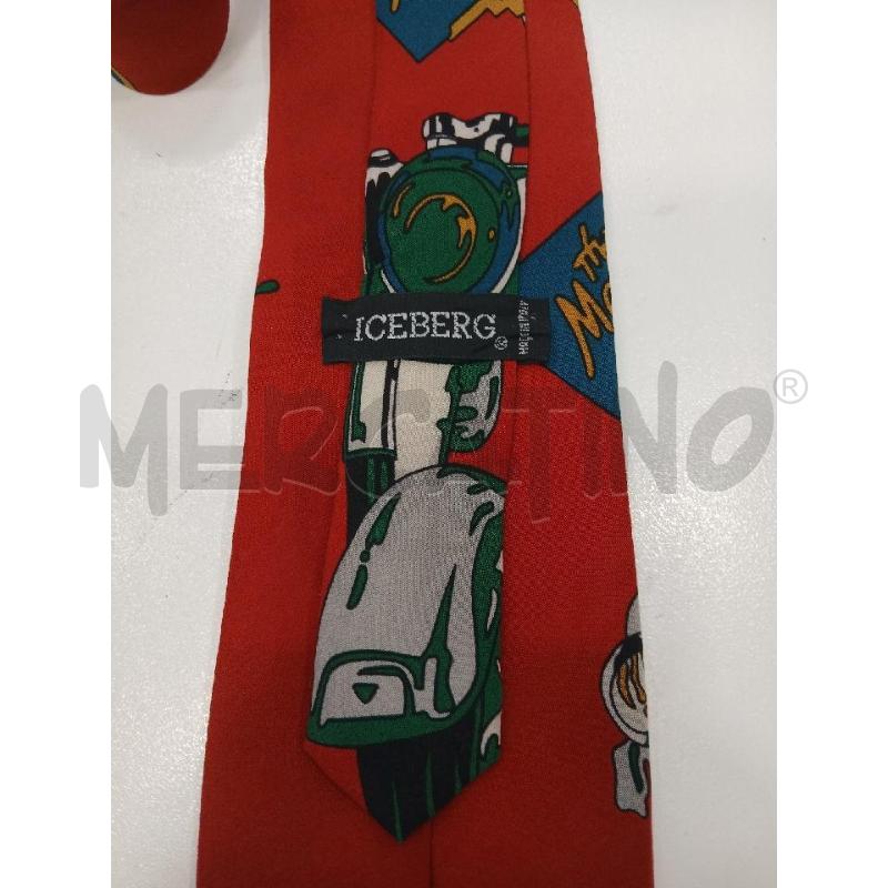 CRAVATTA ICEBERG ROSSO STAMPA MULTICOLOR | Mercatino dell'Usato Roma viale tirreno 3
