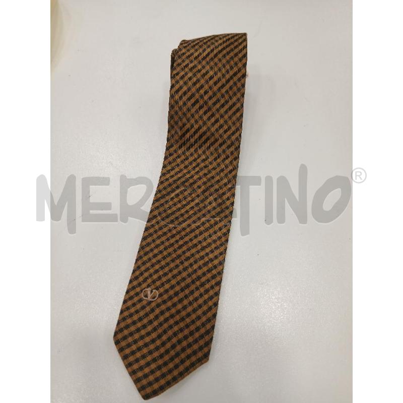 CRAVATTA VALENTINO MOTIVO QUADRETTI GIALLO/NERO | Mercatino dell'Usato Roma viale tirreno 1