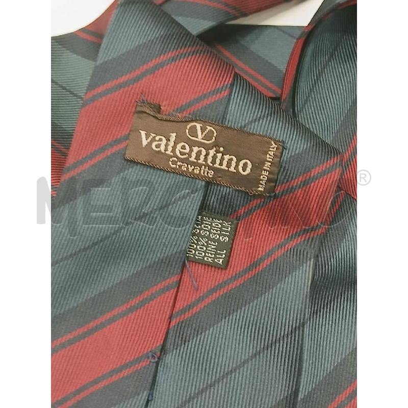 CRAVATTA VCALENTINO RIGHE BLU/ROSSO  | Mercatino dell'Usato Roma viale tirreno 3