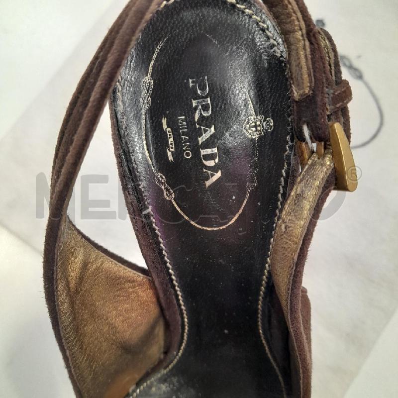 DECOLLETE PRADA MARRONE IN CAMOSCIO  | Mercatino dell'Usato Roma viale tirreno 4