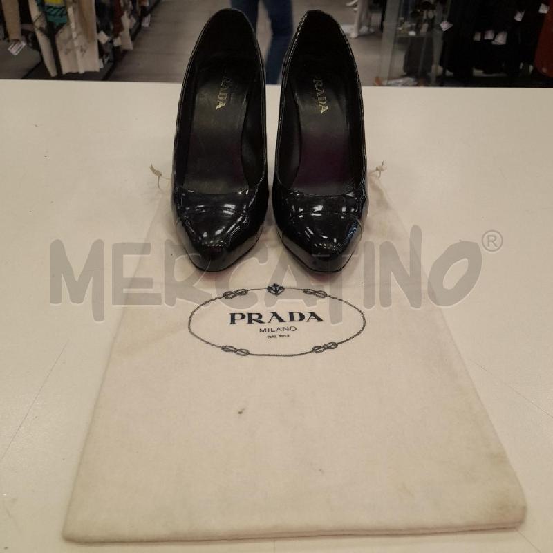 DECOLLETE PRADA NERO IN PELLE DA RIV  | Mercatino dell'Usato Roma viale tirreno 1