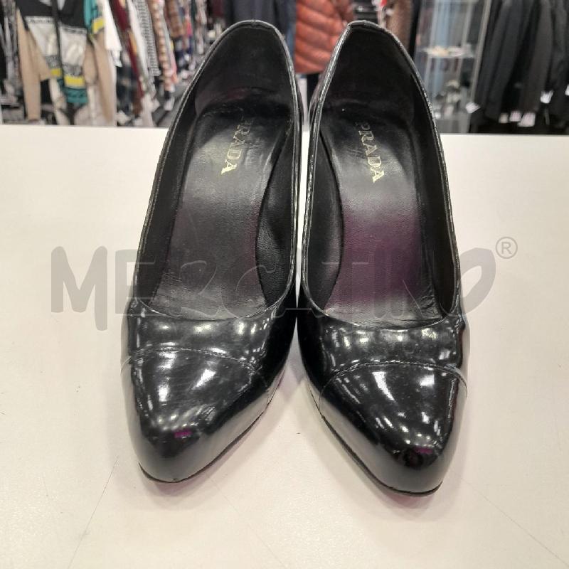 DECOLLETE PRADA NERO IN PELLE DA RIV  | Mercatino dell'Usato Roma viale tirreno 2