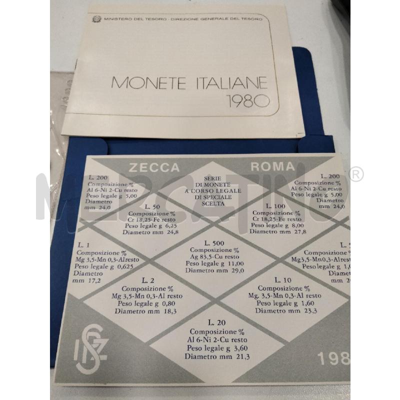 DIVISIONALE ITALIA 1980 ZECCA | Mercatino dell'Usato Roma viale tirreno 4