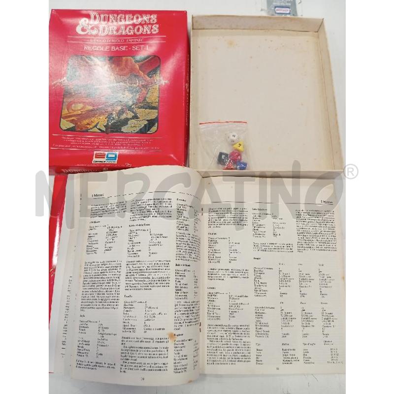 DUNGEONS & DRAGONS REGOLE BASE - SET 1 SCATOLA ROSSA 1985 EG  | Mercatino dell'Usato Roma viale tirreno 2