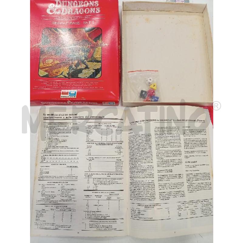 DUNGEONS & DRAGONS REGOLE BASE - SET 1 SCATOLA ROSSA 1985 EG  | Mercatino dell'Usato Roma viale tirreno 3