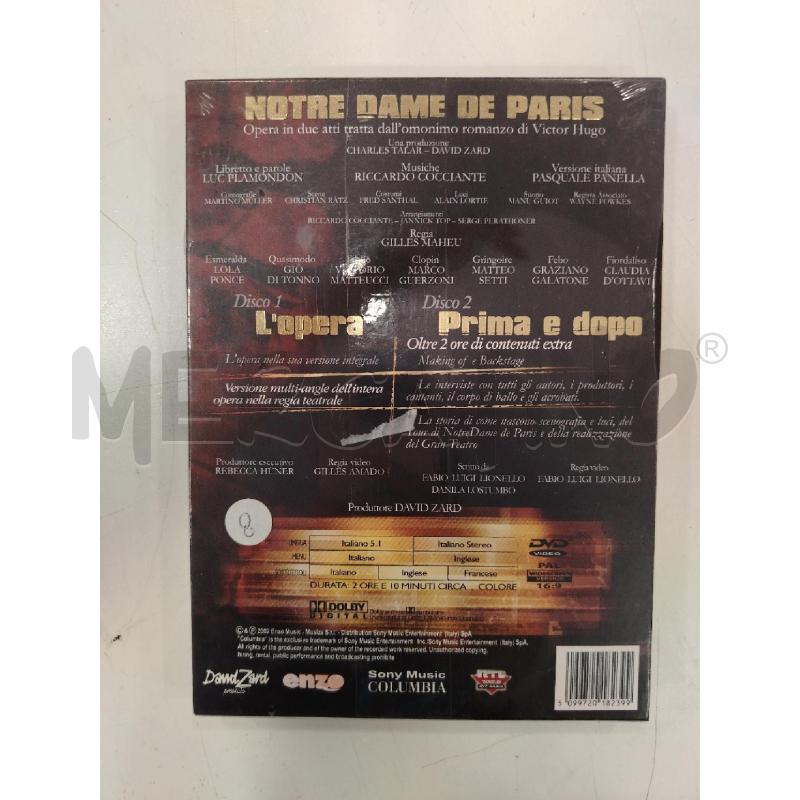 DVD NOTRE DAME DE PARIS LIVE ARENA DI VERONA | Mercatino dell'Usato Roma viale tirreno 2
