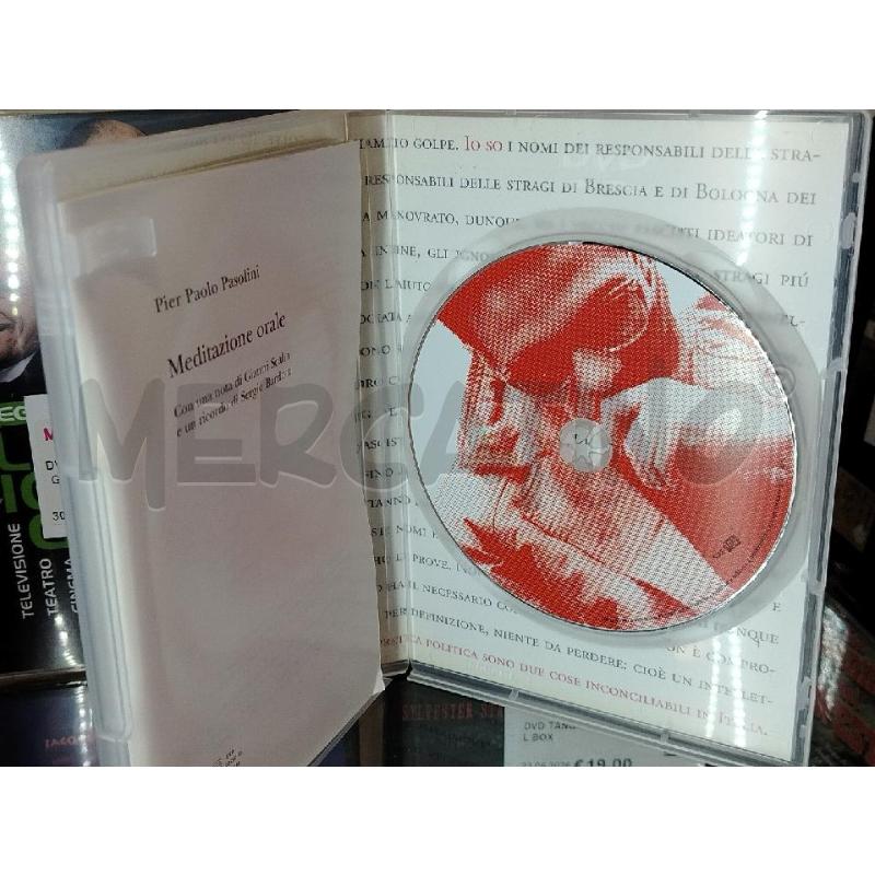 DVD PASOLINI MEDITAZIONE ORALE | Mercatino dell'Usato Roma viale tirreno 3