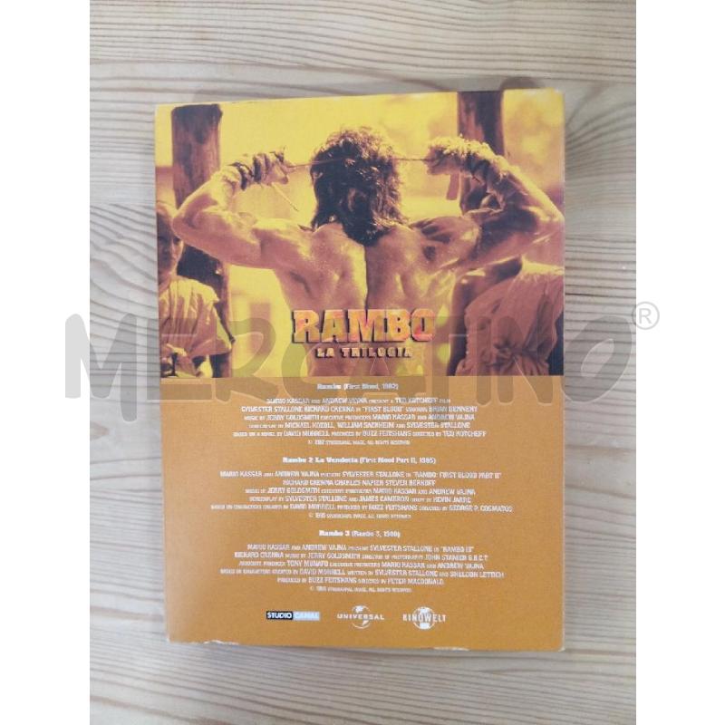 DVD RAMBO LA TRILOGIA | Mercatino dell'Usato Roma viale tirreno 3