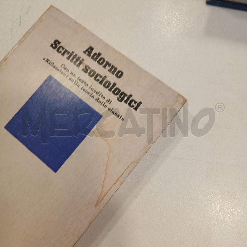 EINAUDI ADORNO SCRITTI SOCIOLOGICI | Mercatino dell'Usato Roma viale tirreno 2