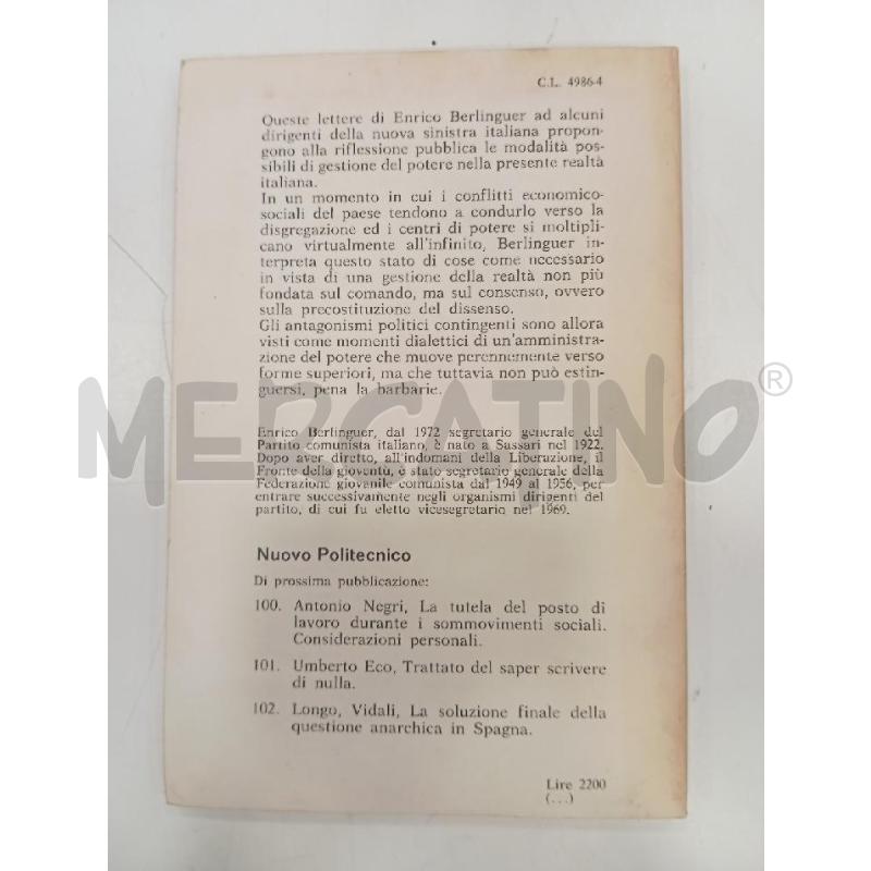 EINAUDI BERLINGUER LETTERE AGLI ERETICI | Mercatino dell'Usato Roma viale tirreno 2