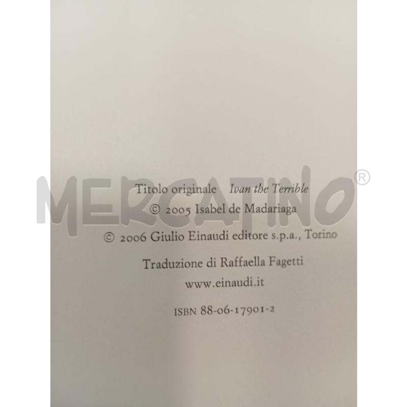 EINAUDI DE MADARIAGA IVAN IL TERRIBILE | Mercatino dell'Usato Roma viale tirreno 2
