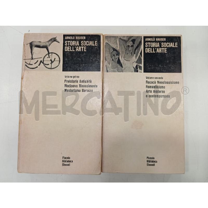 EINAUDI HAUSER STORIA SOCIALE DELL'ARTE 2VOL | Mercatino dell'Usato Roma viale tirreno 1