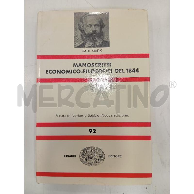 EINAUDI MARX MANOSCRITTI ECONOMICO-FILOSOFICI DEL 1844 | Mercatino dell'Usato Roma viale tirreno 1