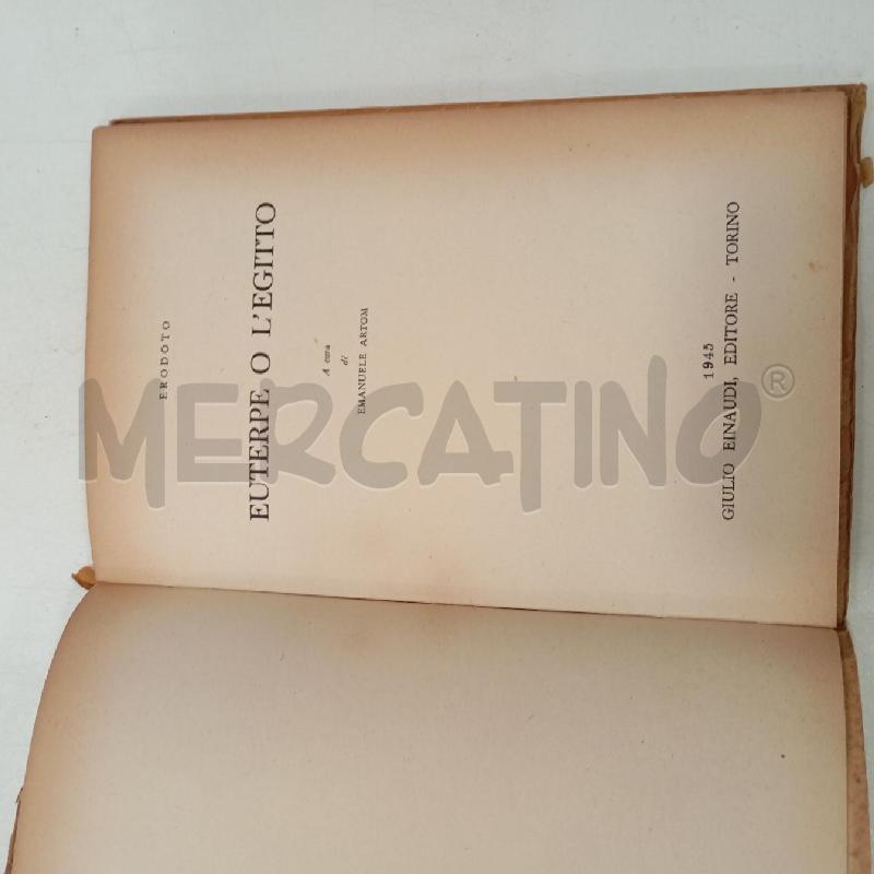EINAUDI VINT ERODOTO EUTERPE O L'EGITTO | Mercatino dell'Usato Roma viale tirreno 2
