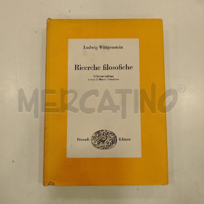 EINAUDI WITTGENSTEIN RICERCHE FILOSOFICHE | Mercatino dell'Usato Roma viale tirreno 1