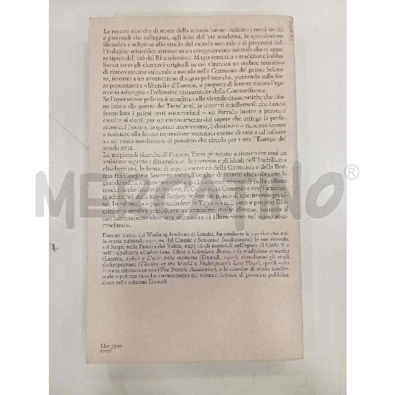 EINAUDI YATES L'ILLUMINISMO DEI ROSA-CROCE | Mercatino dell'Usato Roma viale tirreno 2
