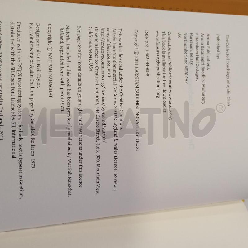 ENG THE COLLECTED TEACHINGS OF AJAHN CHAH | Mercatino dell'Usato Roma viale tirreno 2