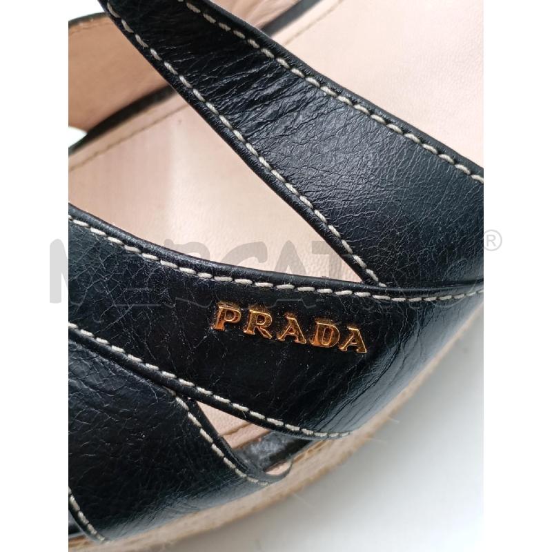 ESPADRILLAS D PRADA IN VERNICE NE | Mercatino dell'Usato Roma viale tirreno 4