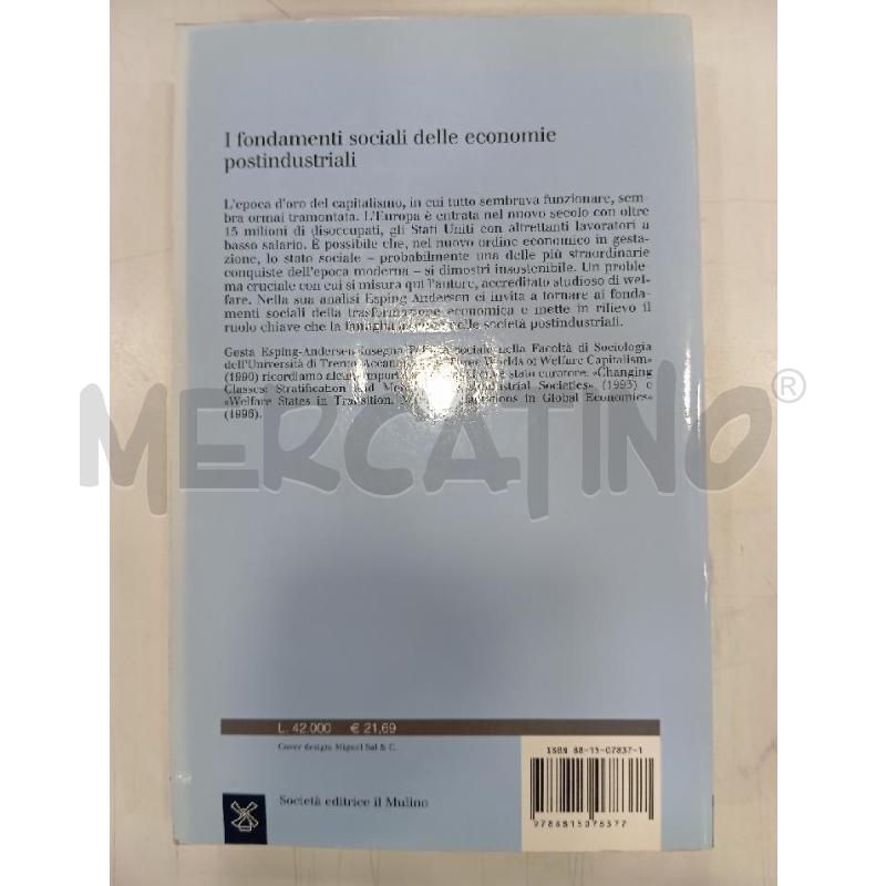 ESPING-ANDERSEN I FONDAMENTI SOCIALI DELLE ECONOMIE POSTINDUSTRIALI | Mercatino dell'Usato Roma viale tirreno 2