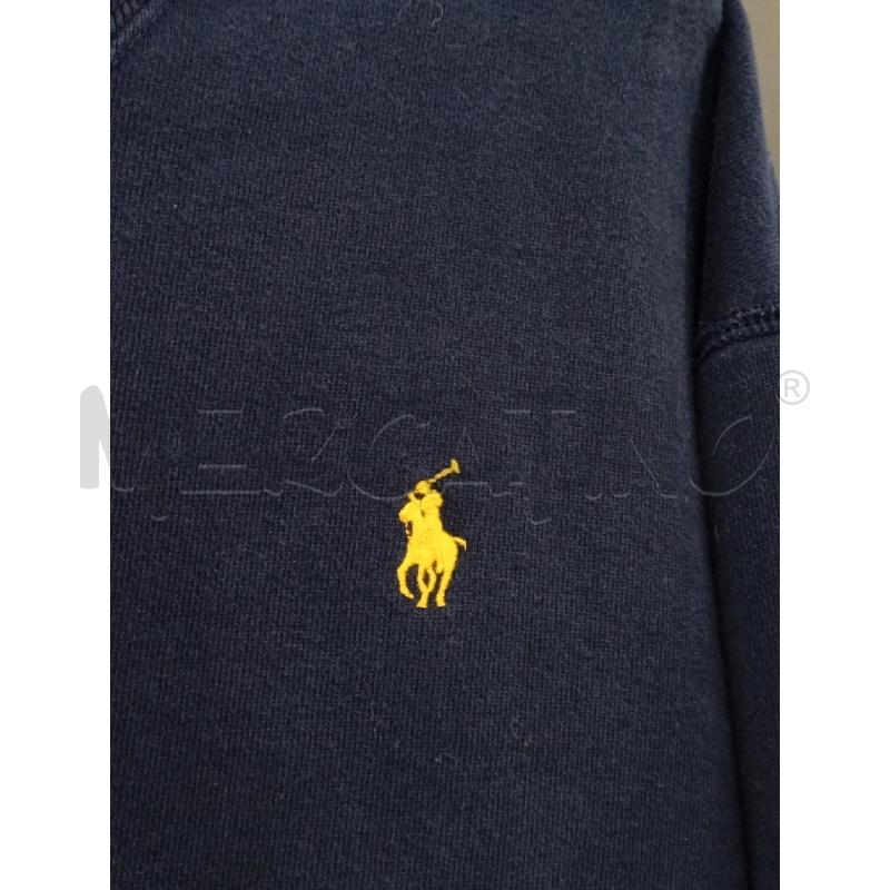 FELPA U RALPH LAUREN BLU CAPPUCCIO | Mercatino dell'Usato Roma viale tirreno 3