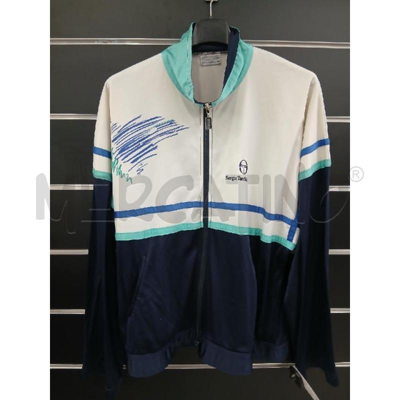 FELPA U SERGIO TACCHINI VINTAGE BI BLU DISEGNI | Mercatino dell'Usato Roma viale tirreno 1