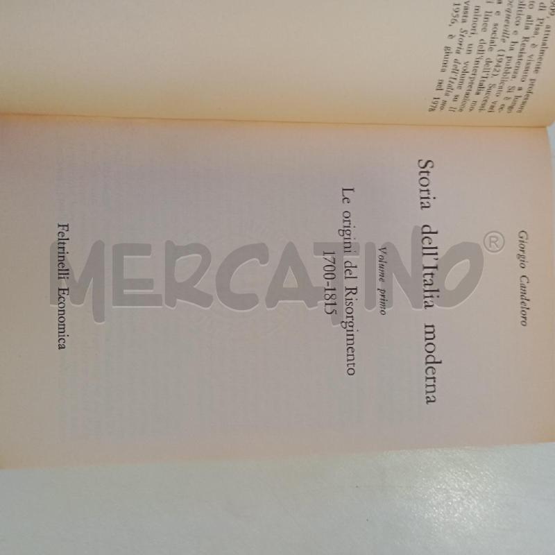 FELTRINELLI CANDELORO STORIA DELL'ITALIA MODERNA 7 VOL | Mercatino dell'Usato Roma viale tirreno 3