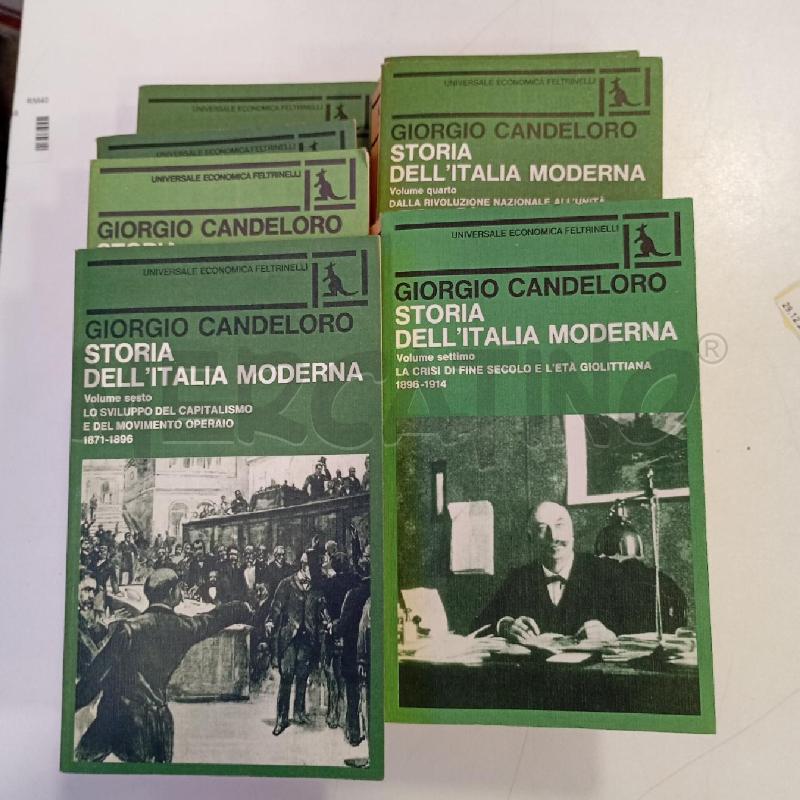 FELTRINELLI CANDELORO STORIA DELL'ITALIA MODERNA 7 VOL | Mercatino dell'Usato Roma viale tirreno 4