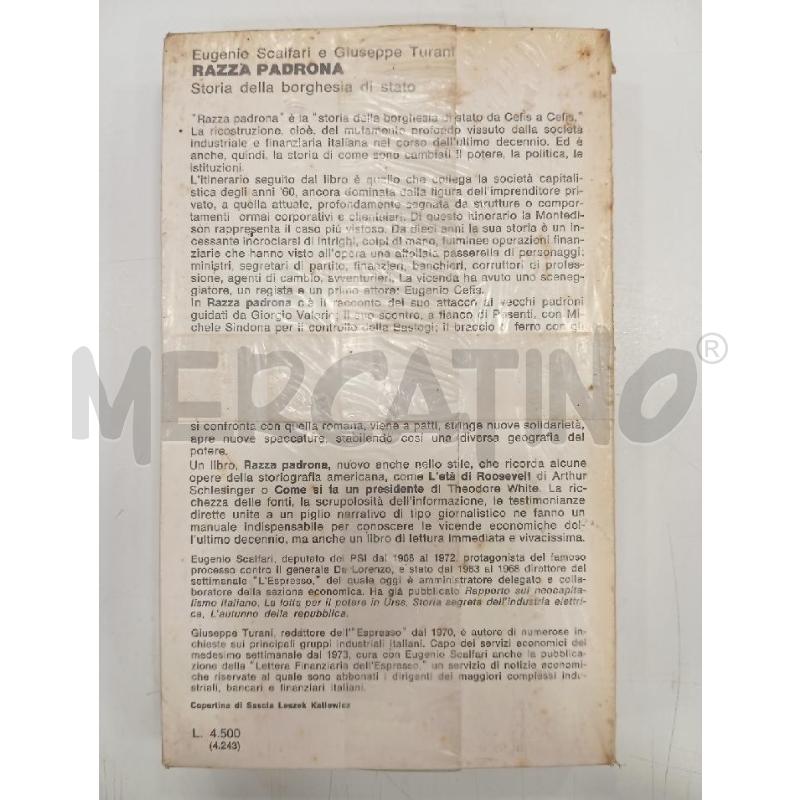 FELTRINELLI SCALFARI RAZZA PADRONA | Mercatino dell'Usato Roma viale tirreno 2
